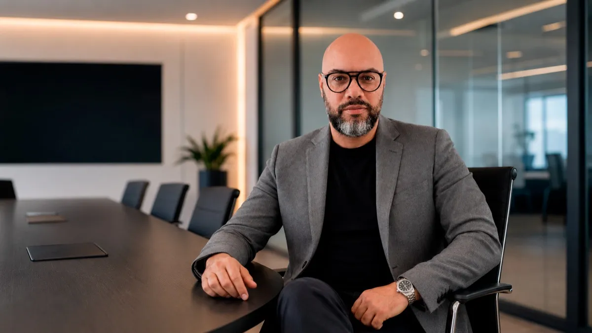 António Gonçalves na sala de reuniões da Be-Wide